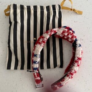 Lele Sadoughi Red White and Blue Tweed Headband